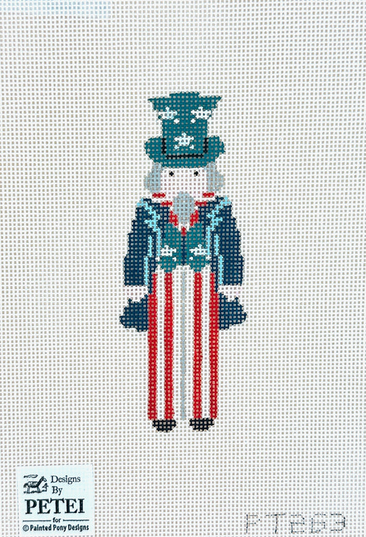 Painted Pony Designs Petei Uncle Sam Needlepoint Canvas