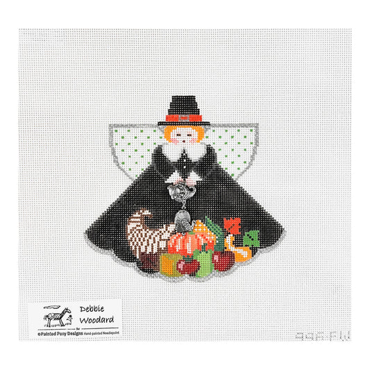 Painted Pony Designs Pilgrim's Harvest Angel Needlepoint Canvas