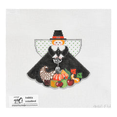 Painted Pony Designs Debbie Woodard Pilgrim's Harvest Angel Needlepoint Canvas
