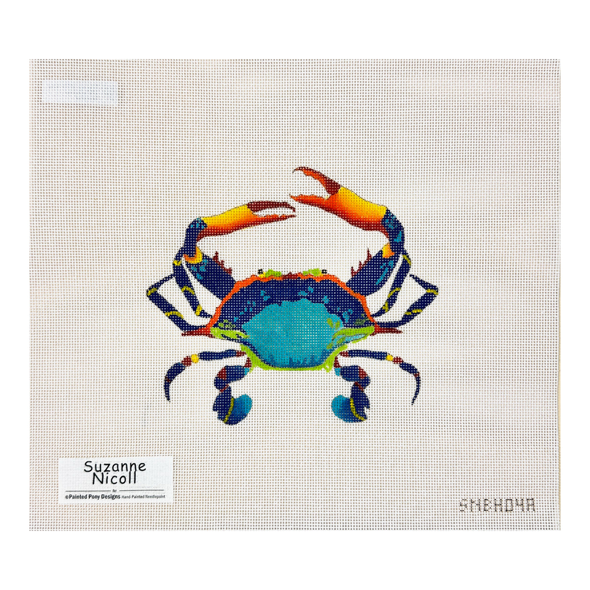 Painted Pony Designs Suzanne Nicoll Crab Needlepoint Canvas