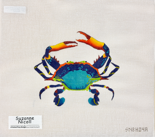 Painted Pony Designs Suzanne Nicoll Crab Needlepoint Canvas
