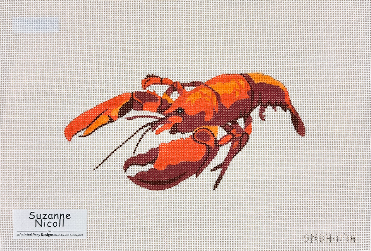 Painted Pony Designs Suzanne Nicoll Lobster Needlepoint Canvas