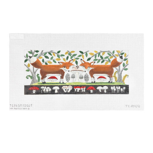 Painted Pony Designs Teresa Kogut Fox Buddies Needlepoint Canvas