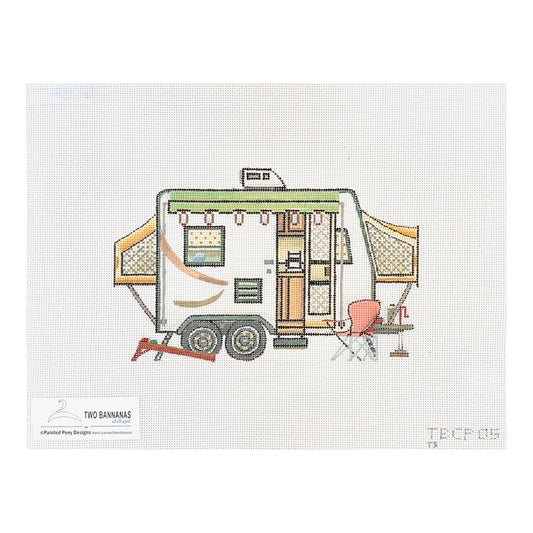 Painted Pony Designs Two Bananas Vintage Camper Needlepoint Canvas
