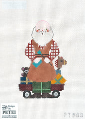 Painted Pony Designs Petei Santas: Workshop Santa Needlepoint Canvas