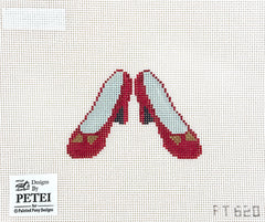 Painted Pony Mini Wizard of Oz Ruby Slippers Needlepoint Canvas