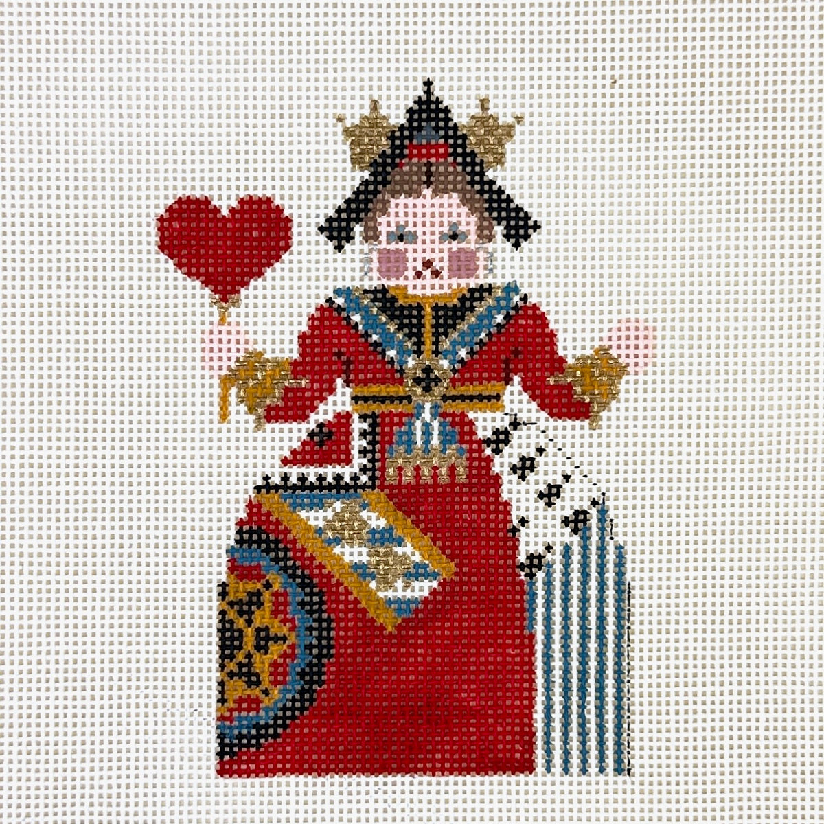 Painted Pony Petei Alice in Wonderland: Queen of Hearts Needlepoint Canvas