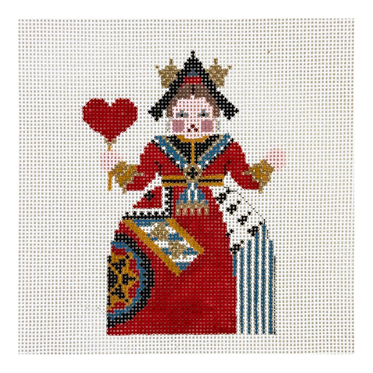 Painted Pony Designs Petei Alice in Wonderland: Queen of Hearts Needlepoint Canvas