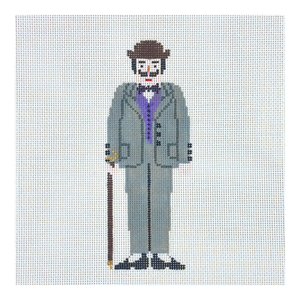 Painted Pony Designs Petei Hercules Poirot Needlepoint Canvas