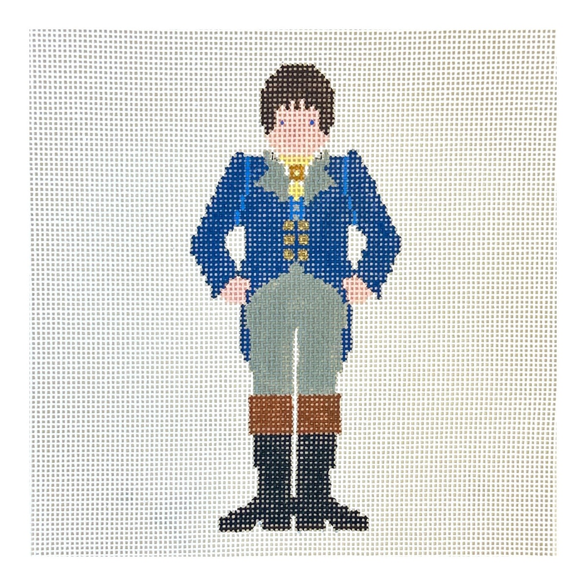 Painted Pony Designs Petei Pride & Prejudice: Mr. Darcy Needlepoint Canvas