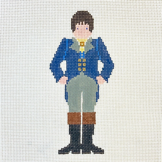 Painted Pony Petei Pride & Prejudice: Mr. Darcy Needlepoint Canvas