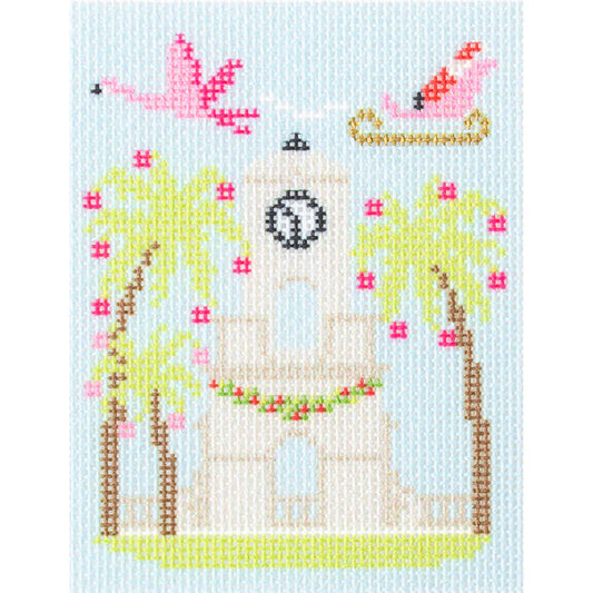Needlepoint To Go Clock Tower Needlepoint Canvas