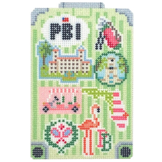 Needlepoint To Go Palm Beach Globe Trotter Needlepoint Canvas