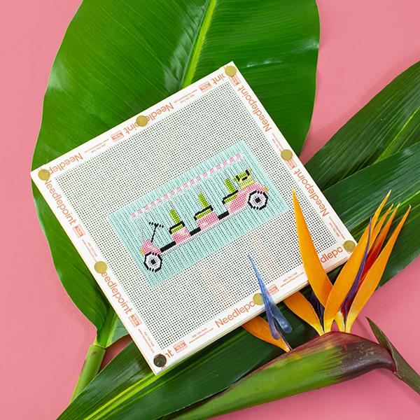 Needlepoint To Go Palm Beach Golf Cart Needlepoint Canvas