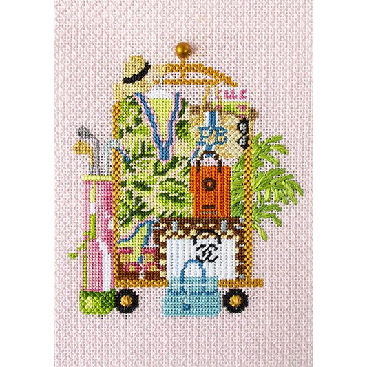 Needlepoint To Go Palm Beach Luggage Cart Needlepoint Canvas