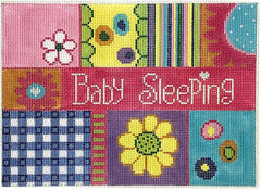 Patti Mann Sign "Baby Sleeping" Pastels Needlepoint Canvas