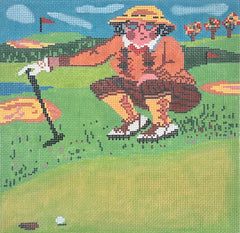 Cooper Oaks Design Putting for Birdie Needlepoint Canvas