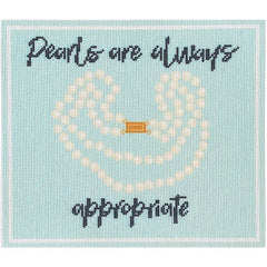 Needlepoint To Go Pearls are Always Appropriate Needlepoint Canvas
