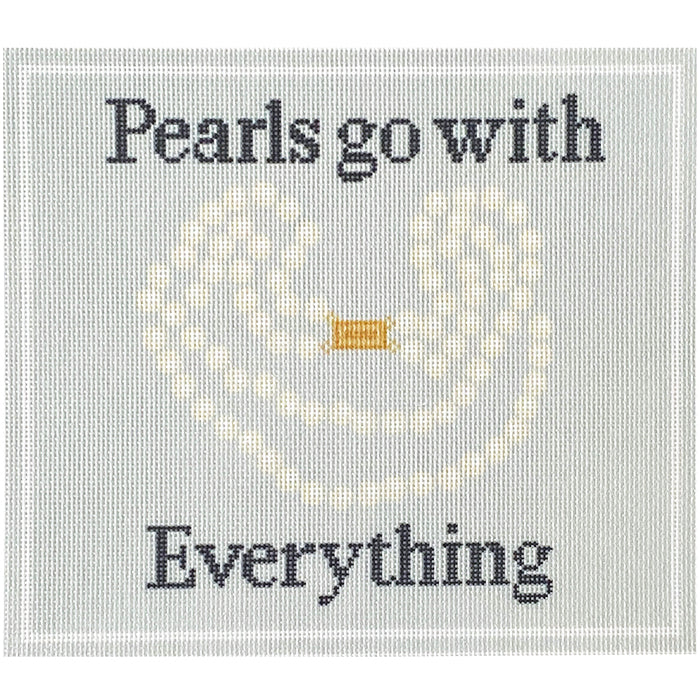Needlepoint To Go Pearls Go with Everything Needlepoint Canvas