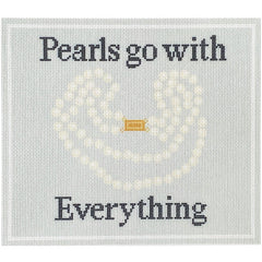 Needlepoint To Go Pearls Go with Everything Needlepoint Canvas