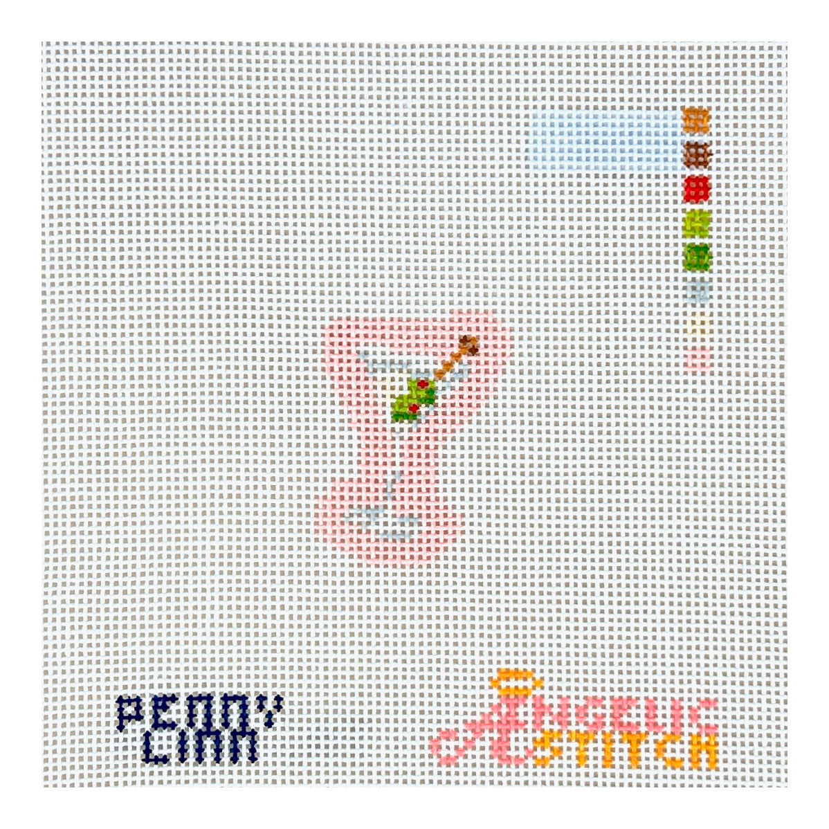 Penny Linn Angelic Stitch Mini Martini Needlepoint Canvas
