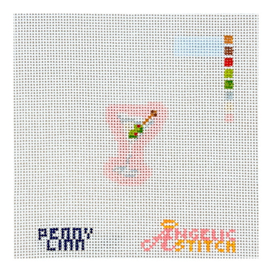 Penny Linn Angelic Stitch Mini Martini Needlepoint Canvas
