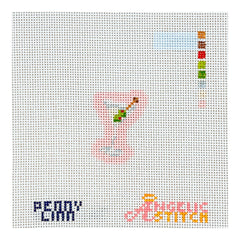 Penny Linn Angelic Stitch Mini Martini Needlepoint Canvas