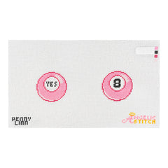 Penny Linn Angelic Stitch Yes Mini 8-Ball Needlepoint Canvas - Pink