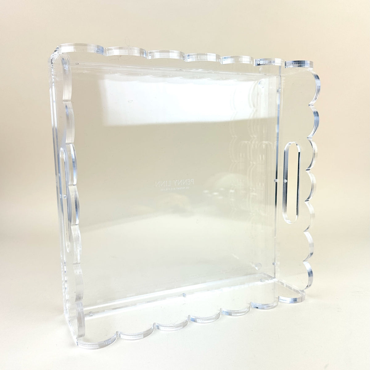 Penny Linn Scallop Acrylic Tray - 8 Inch Square