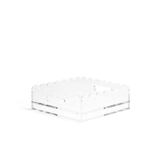 Penny Linn Scallop Acrylic Tray - 8 Inch Square