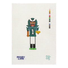 Penny Linn SG Designs Mini Football Player Nutcracker Needlepoint Canvas