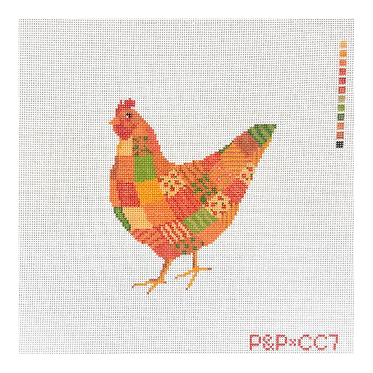 Penny & Penny and Company Patchwork Hen Needlepoint Canvas