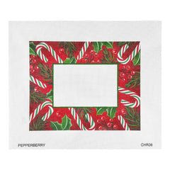 Pepperberry Designs Candy Cane and Pine Frame Needlepoint Canvas