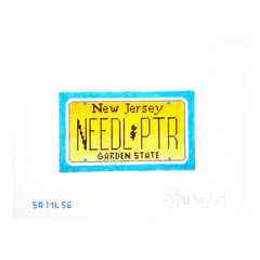 Pepperberry Designs Starke Art New Jersey Mini License Plate Needlepoint Canvas
