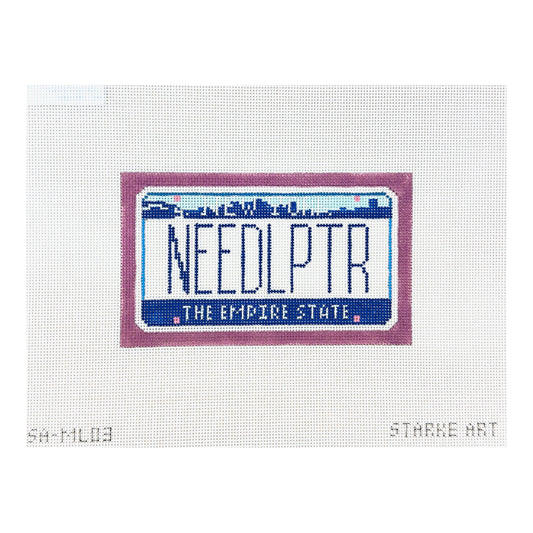 Pepperberry Designs New York Mini License Plate Needlepoint Canvas