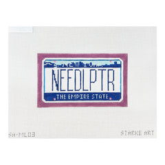Pepperberry Designs New York Mini License Plate Needlepoint Canvas
