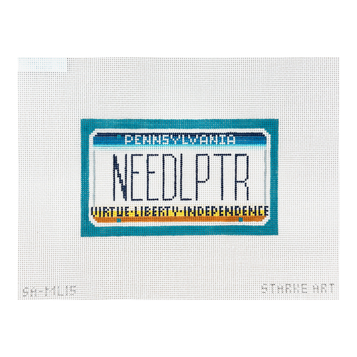 Pepperberry Designs Pennsylvania Mini License Plate Needlepoint Canvas