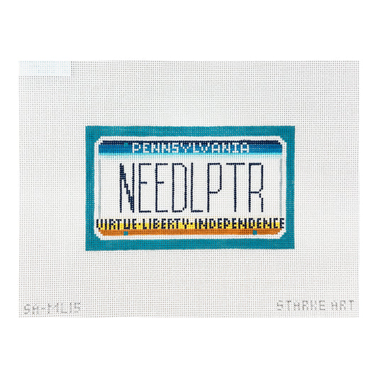 Pepperberry Designs Pennsylvania Mini License Plate Needlepoint Canvas