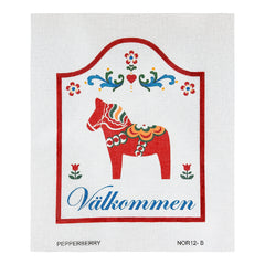 Pepperberry Designs Swedish Welcome Sign Needlepoint Canvas