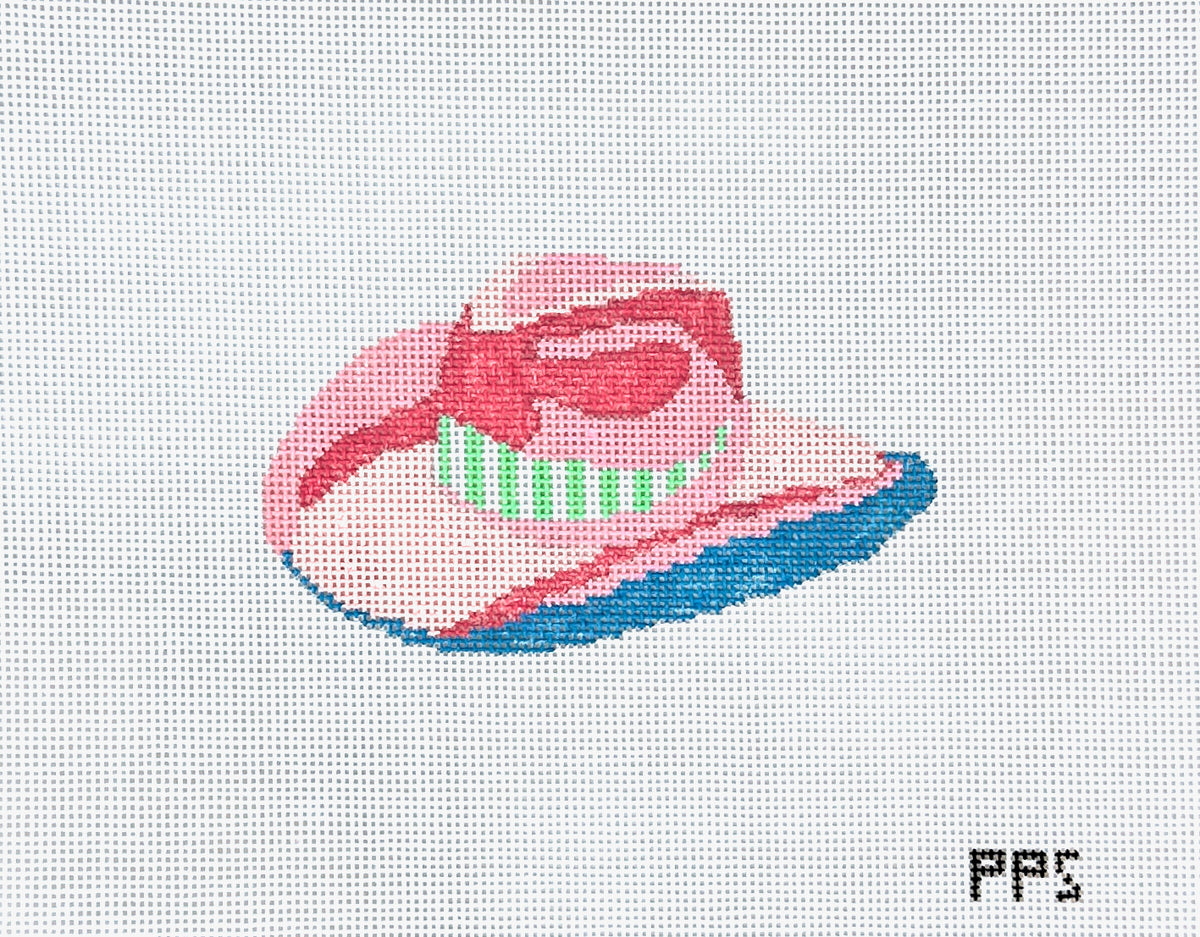 Petite Palm Stitchery Pink Cowboy Hat Needlepoint Canvas
