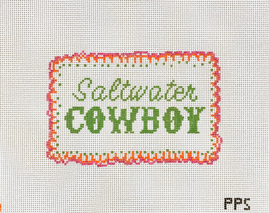 Petite Palm Stitchery Saltwater Cowboy Needlepoint Canvas