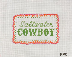 Petite Palm Stitchery Saltwater Cowboy Needlepoint Canvas