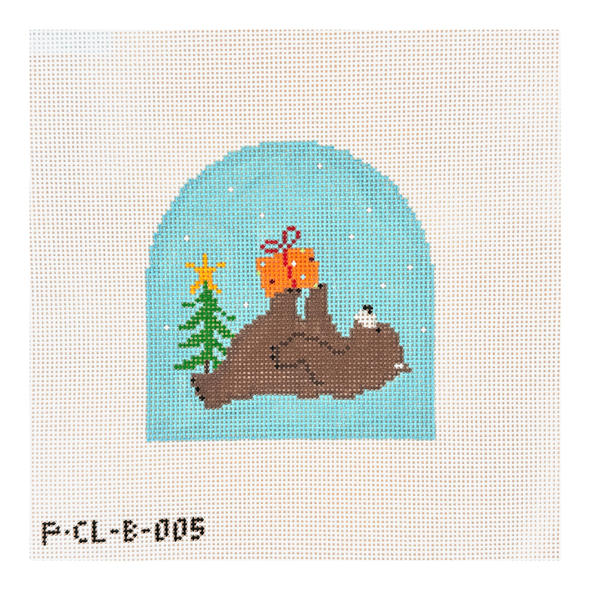 Pippin Studio Bear Reclining Needlepoint Canvas
