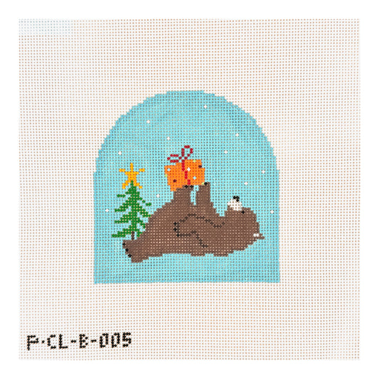 Pippin Studio Bear Reclining Needlepoint Canvas