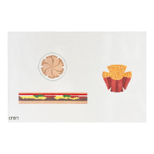Pippin Studio Petite Sweets Slider with Small Fries Needlepoint Canvas