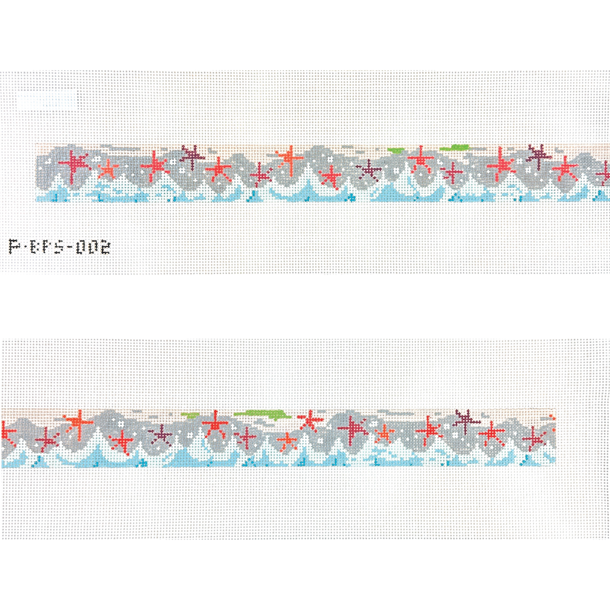 Pippin Studio Starfish Belt or Purse Strap Needlepoint Canvas