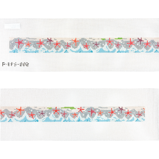 Pippin Studio Starfish Belt or Purse Strap Needlepoint Canvas