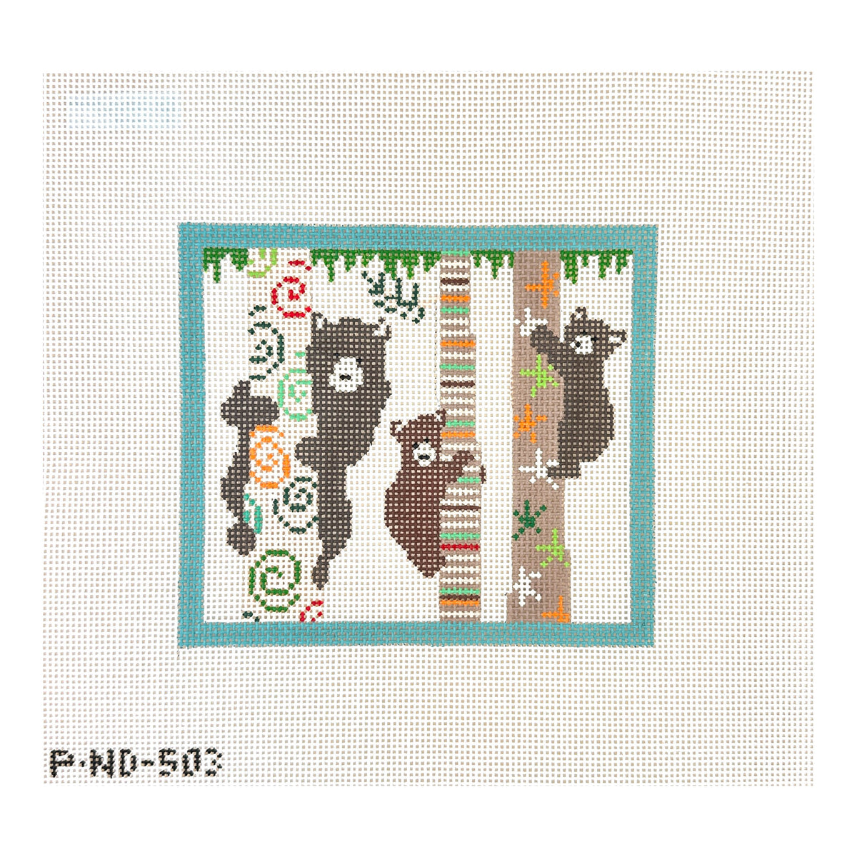 Pippin Studio Three Bears Needlepoint Canvas