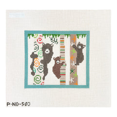 Pippin Studio Three Bears Needlepoint Canvas