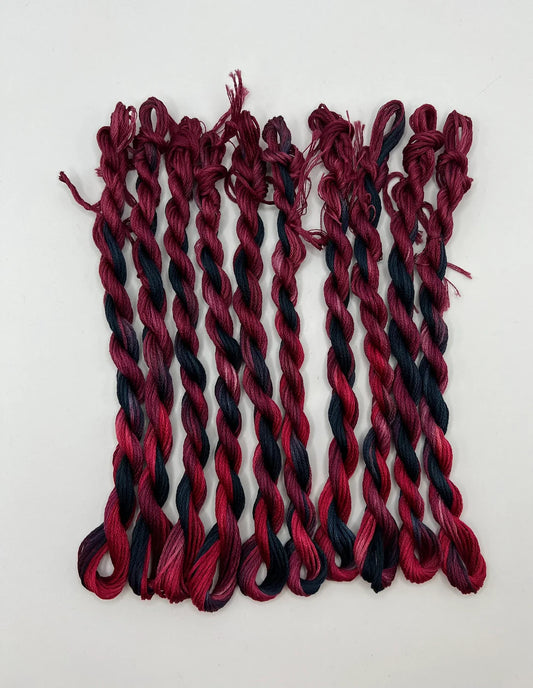 Pirate + Robin Variegated 6 Strand Embroidery Floss - Black Dahlia